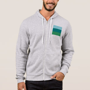 Tanager Turquoise, Tealblauw en Kellygroen Horiz Hoodie