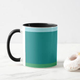 Tanager Turquoise, Tealblauw en Kellygroen Horiz Mok