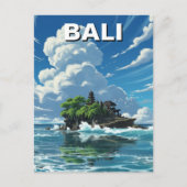 Tanah Lot Bali Indonesia Travel Briefkaart (Voorkant)