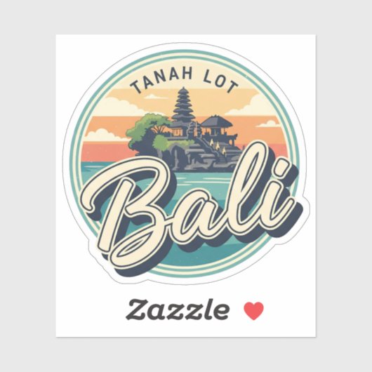 Tanah Lot Bali Indonesia Travel Sticker (Vel)