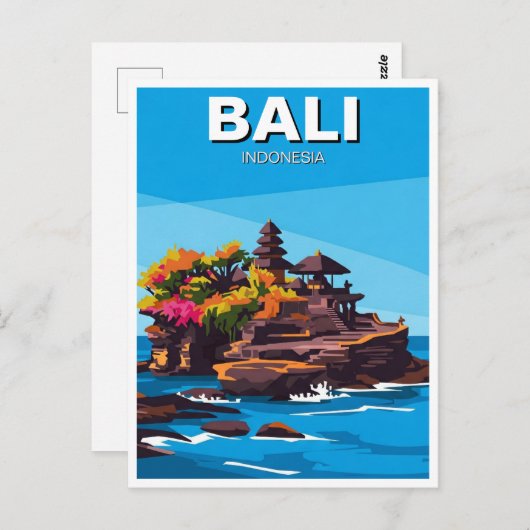 Tanah Lot Bali Indonesië Reizen Abstract Briefkaart (Voorkant / Achterkant)
