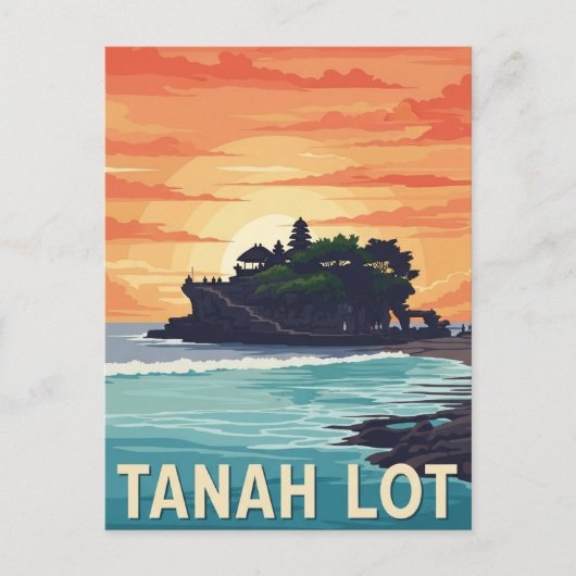  Tanah Lot Bali Indonesië Reizen Briefkaart (Voorkant)