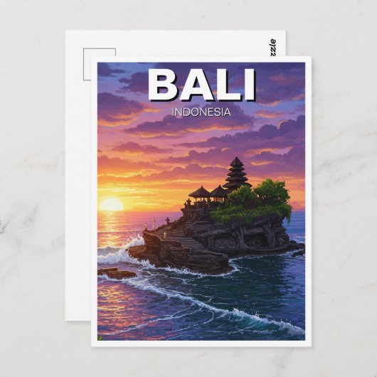 Tanah Lot Bali Indonesië Reizen Briefkaart (Voorkant / Achterkant)