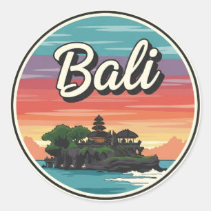 Tanah Lot Bali Indonesië Reizen Ronde Sticker