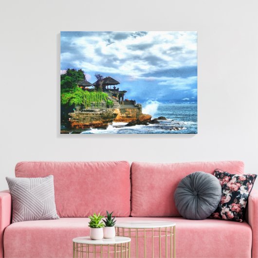 Tanah Lot Bali Temple Poster Canvas Afdruk (Insitu (Woonkamer))