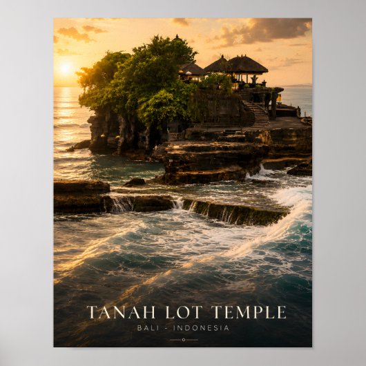 Tanah Lot Tempel Bali Poster (Voorkant)