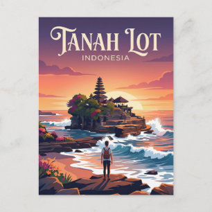 Tanah Lot Tempel Indonesië Briefkaart