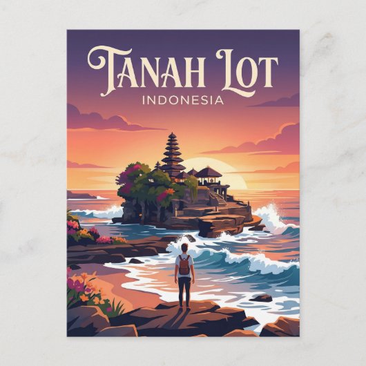 Tanah Lot Tempel Indonesië Briefkaart (Voorkant)