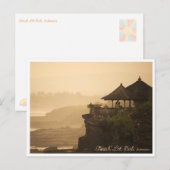 Tanah Lot Temple Bali Postcard Feestdagenkaart (Voorkant / Achterkant)