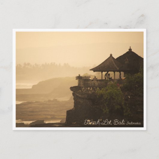 Tanah Lot Temple Bali Postcard Feestdagenkaart (Voorkant)