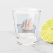 Tanbark Sails zeilboot scène Thunder_Cove Shot Glas (Achterkant)