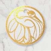 tancho japanse kraan bedankjes labels (Voorkant)