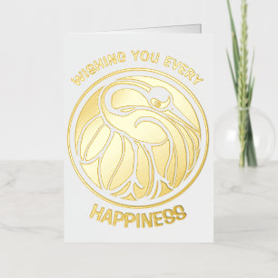 tancho japanse kraan folie wenskaart