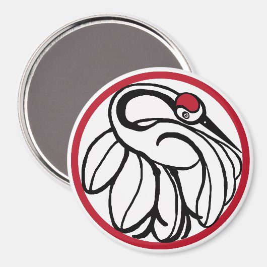 tancho japanse kraan magneet (Voorkant / Achterkant)