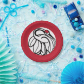 tancho japanse kraan papieren bordje (Feest)