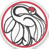 tancho japanse kraan sticker (Voorkant)