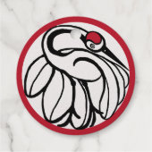 Tancho Japanse Kraanvogel Bedankjes Labels (Achterkant)