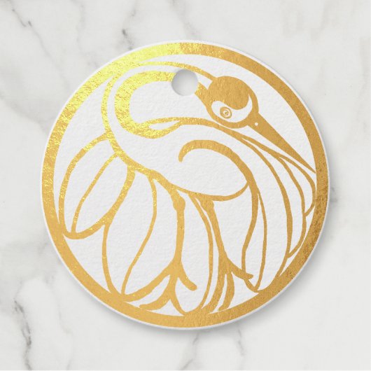 Tancho Japanse Kraanvogel Bedankjes Labels (Voorkant)