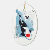 Tancho koi keramisch ornament (Links)