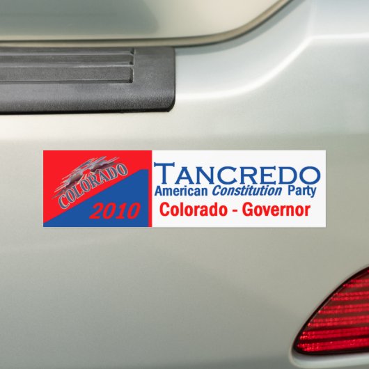 TANCREDO 2010 Bumpersticker (Op auto)