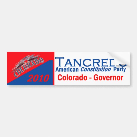 TANCREDO 2010 Bumpersticker (Voorkant)
