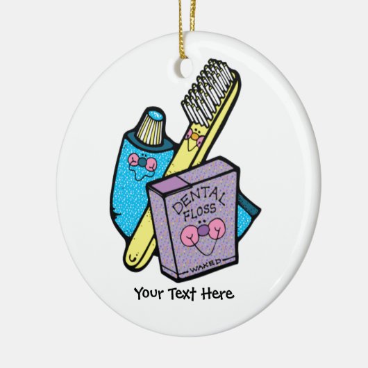 Tand (aanpasbaar) keramisch ornament (Links)