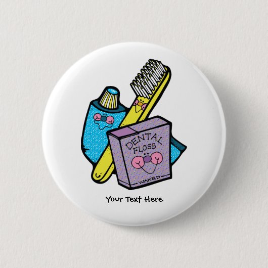 Tand (aanpasbaar) ronde button 5,7 cm (Voorkant)