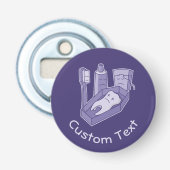 Tand begrafenis flesopener button flesopener (Voorkant)