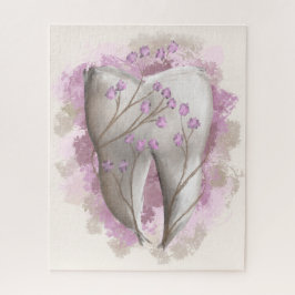 Tand & Bloemen, surrealistisch schilderen. Tandart Legpuzzel