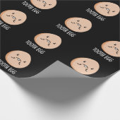 Tand Ei Grappig Tandpijn Pun Donker BG Cadeaupapier (Hoek)