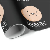 Tand Ei Grappig Tandpijn Pun Donker BG Cadeaupapier (Rol Hoek)