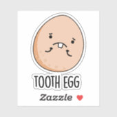 Tand Ei Grappige Tandheelkundige Pun Sticker (Vel)