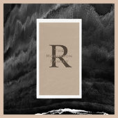 Tand en Bruin Naam Initialen Papieren Gast Handdoe Servet