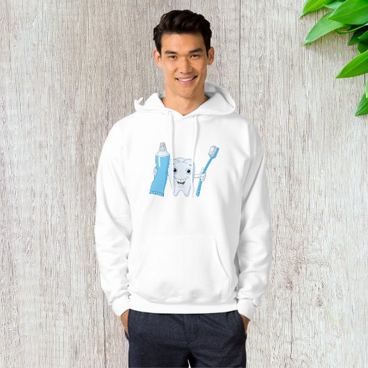 Tand- en tandenborstel Mannen hoodie