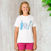 Tand en tandenborstel meisjes T-shirt