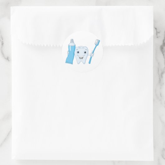 Tand- en tandenborstel Stickers (Tas)