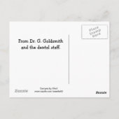 Tand en Tandenborstel Tandheelkundig Ontwerp Briefkaart (Achterkant)