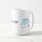 Tand en tandenborstel voor tandheelkundig ontwerp koffiemok (Voorkant rechts)