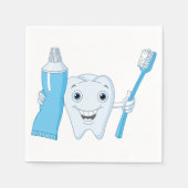 Tand- en tandenborstelpapierservetten servet (Voorkant)