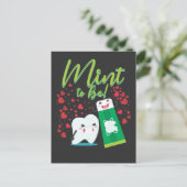 Tand- en tandpasta-tand-tandheelkunde, paardenlief briefkaart (Staand voorkant)