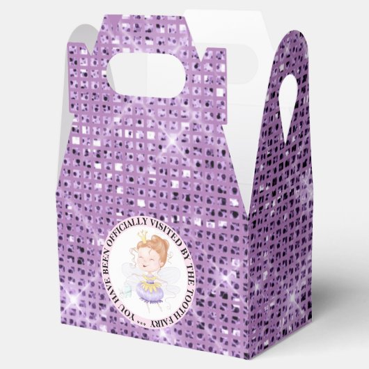 Tand fee prinses officieel bezoek schattige shimme bedankdoosjes (Geopend)