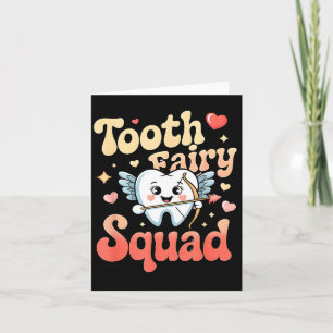 Tand Fee Squad Schattig Kauw Tand Retro Tandheelku Kaart