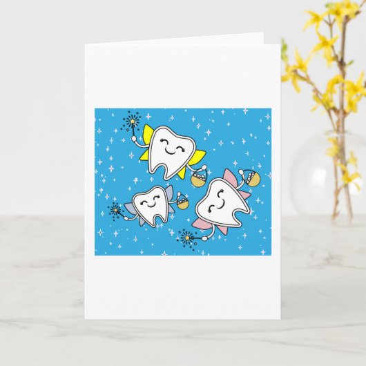 Tand fee tandarts verloren melktand kaart (Gele Bloem)