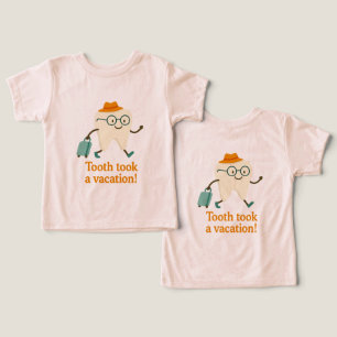 Tand ging op vakantie Peuter T-Shirt Grappige To