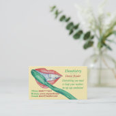 Tand hygienist tanden en mond tandarts visitekaartje (Staand voorkant)
