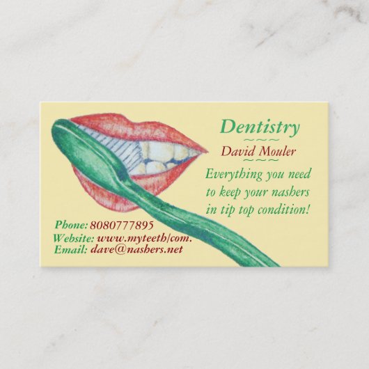 Tand hygienist tanden en mond tandarts visitekaartje (Voorkant)