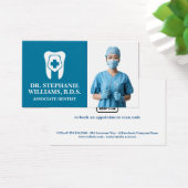 Tand Logo | jonge Vrouw tandarts Visitekaartje (Bureau)