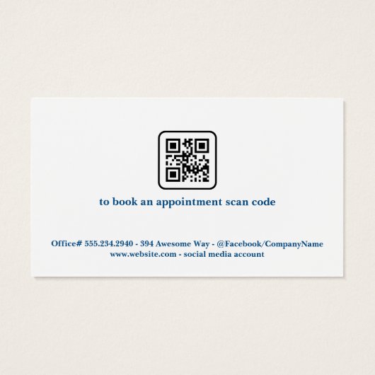 Tand Logo | Jonge vrouwelijke tandarts Visitekaartje (Achterkant)