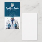 Tand Logo | Tandarts houdt tandheelkundige hulpmid Visitekaartje (Voorkant / Achterkant)