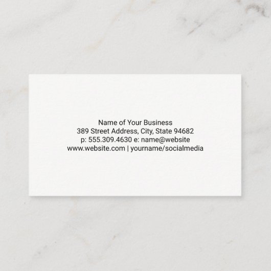 Tand Logo | Tandartsen Visitekaartje (Achterkant)